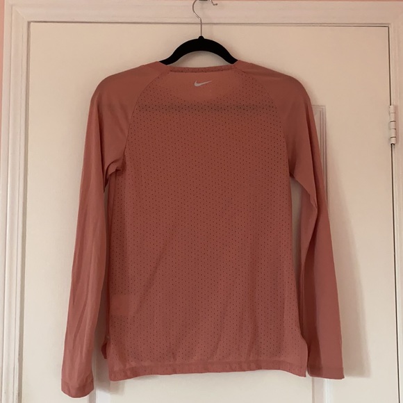 Rust Pink Nike Running Dri- Fit Shirt - Picture 2 of 3